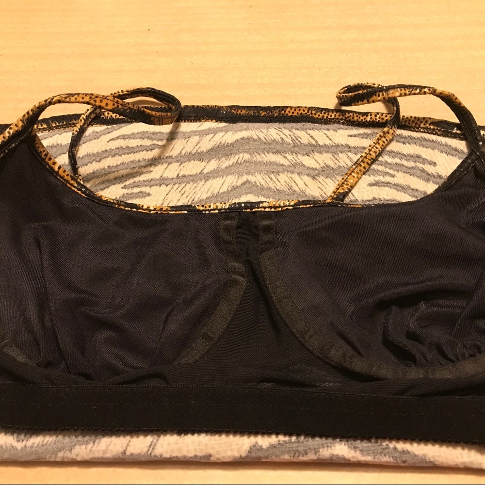 Carol Wior Animal Print Tankini Swim Top Size Med - Picture 4 of 8